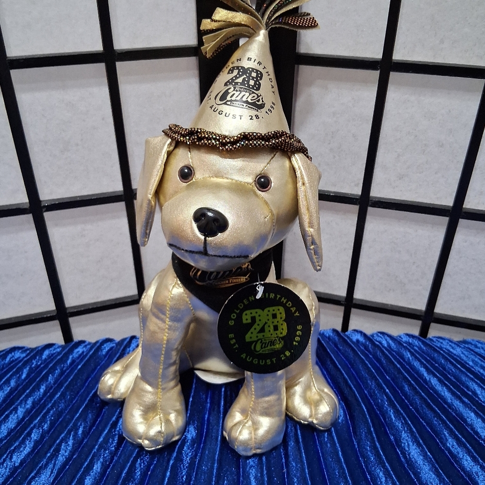 Raising Canes Limited Edition 28th Golden Birthday Plush With Tag